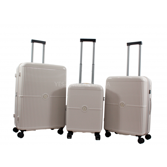 Валіза велика L полікарбонат беж. 75х51х32+3/116л/4.7кг/Airtex 747, фото 10