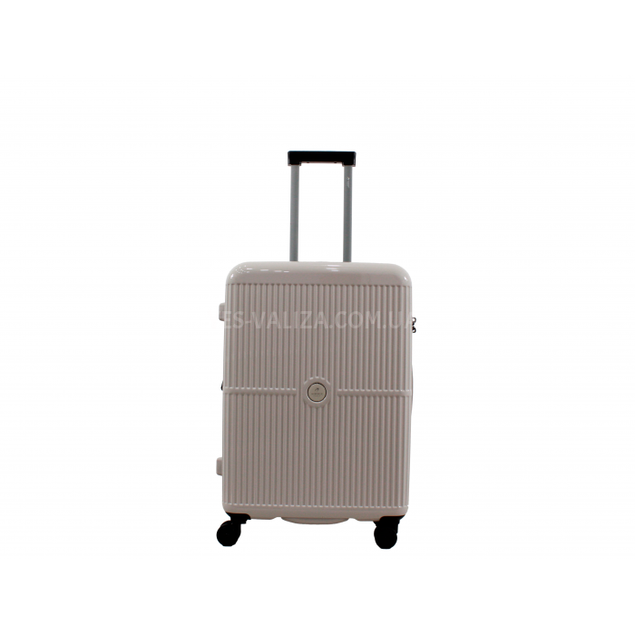 Валіза середня M полікарбонат беж. 65х45х28+3/77л/3.7кг/Airtex 747, фото 2