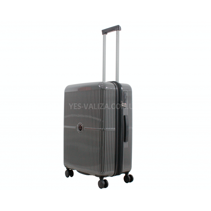 Чемодан средний M поликарбонат черный 65х45х28+3/77л/3.7кг/Airtex 747, фото 1