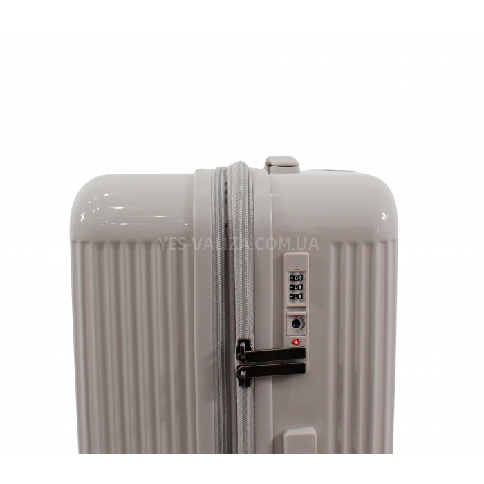 Валіза мала S полікарбонат беж. 55х35х20+3/40л/2.98кг/Airtex 747, фото 9