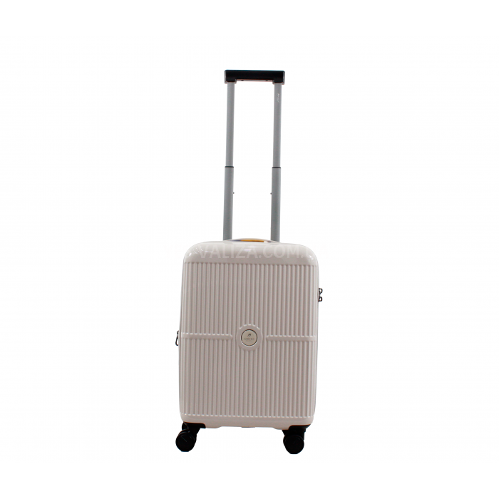 Валіза мала S полікарбонат беж. 55х35х20+3/40л/2.98кг/Airtex 747, фото 2