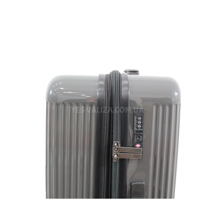 Чемодан малый S поликарбонат черный 55х35х20+3/40л/2.98кг/Airtex 747, фото 8