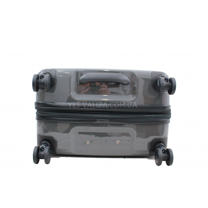 Валіза мала S полікарбонат чорний 55х35х20+3/40л/2.98кг/Airtex 747, фото 7