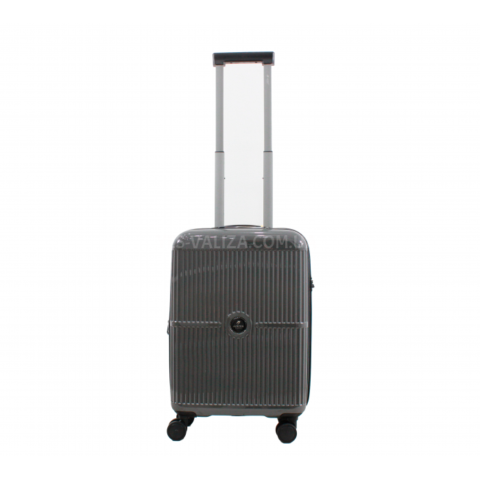 Чемодан малый S поликарбонат черный 55х35х20+3/40л/2.98кг/Airtex 747, фото 3