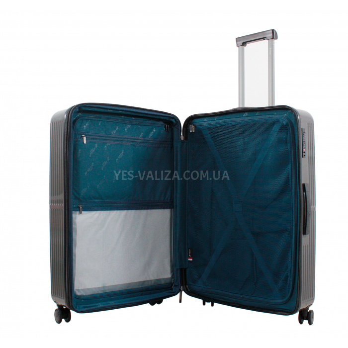 Набір валіз Франція (L M S-3шт) полікарбонат чорний/Airtex 747, фото 10