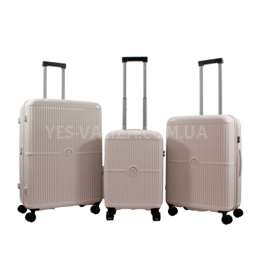 Набір валіз Франція (L M S-3шт) полікарбонат беж./Airtex 747