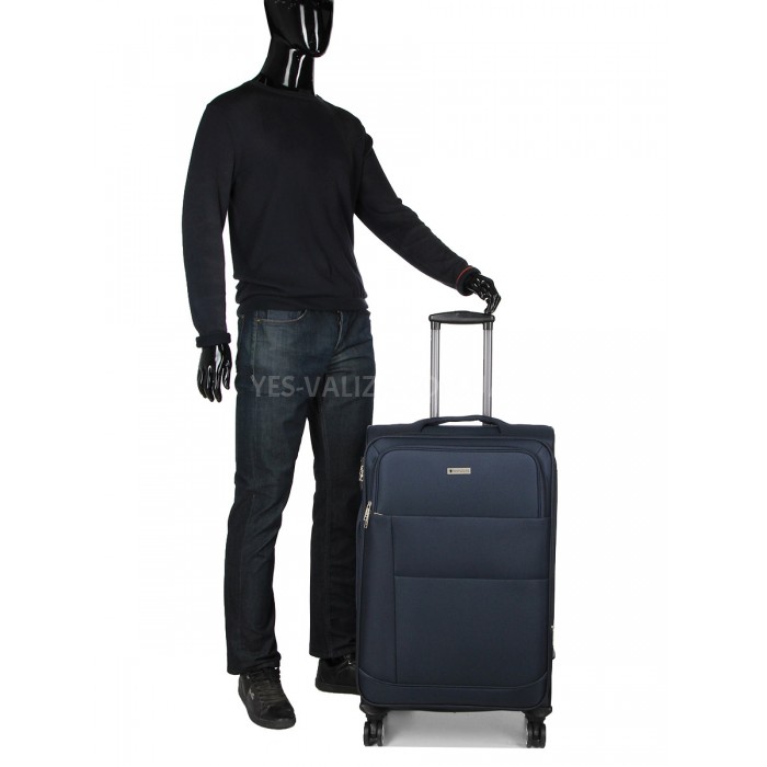 Набір валіз Франція (XL+L M S-4шт) тканина синій/Worldline 620, фото 11