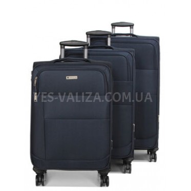 Набор чемоданов Франция (XL+L M S-4шт) ткань синий/Worldline 620