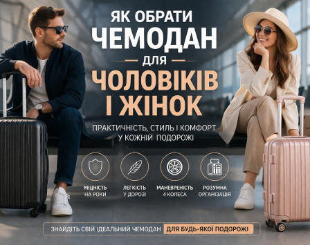 Як обрати валізу для чоловіків і жінок: практичні поради