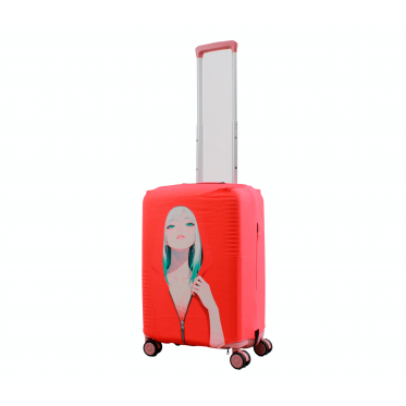 Чехол для чемодана Польша малый S ткань (дайвинг) girl /Fly 447-20
