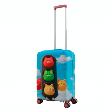 Чехол для чемодана Польша малый S ткань (дайвинг) свет /Fly 008-20