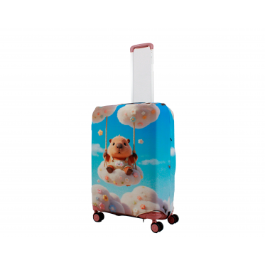 Чехол для чемодана Польша средний М ткань (дайвинг) хомяк /Fly 263-24