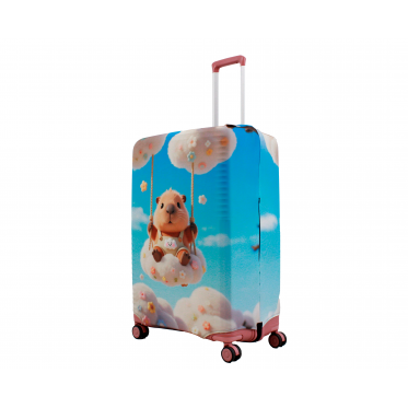 Чехол для чемодана Польша большой L ткань (дайвинг) хомяк /Fly 263-28