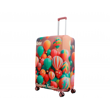 Чехол для чемодана Польша большой L ткань (дайвинг) шары /Fly 037-28