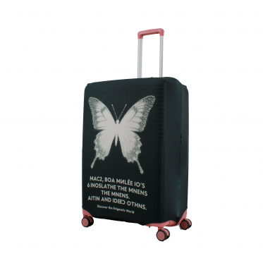 Чохол для валізи Польща великий L тканина (дайвінг) метелик/Fly 342-28