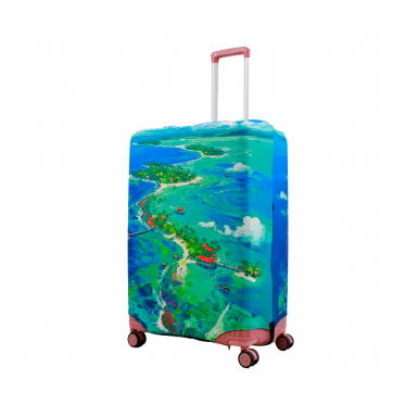 Чохол для валізи Польща великий L тканина (дайвінг) острів /Fly 577-28