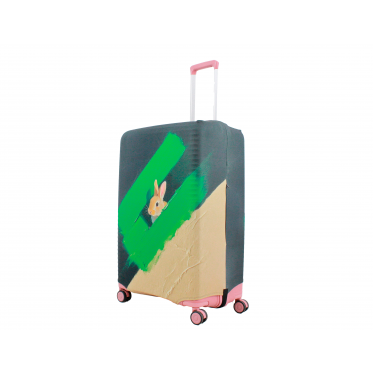 Чехол для чемодана Польша большой L ткань (дайвинг) заяц /Fly 836-28