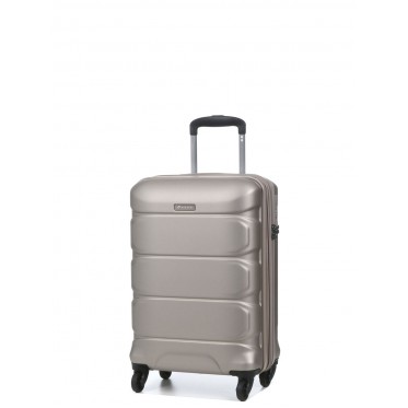 Валіза мала S полікарбонат шампань 55х35х21+4/40л/2.75кг/Airtex 748