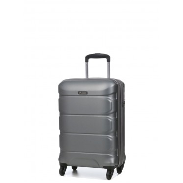 Чемодан малый S поликарбонат серый 55х35х21+4/40л/2.75кг/Airtex 748