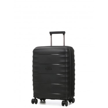 Чемодан малый S полипропилен чёрный 55х40х23+5см/52л/3.05кг/Airtex 242