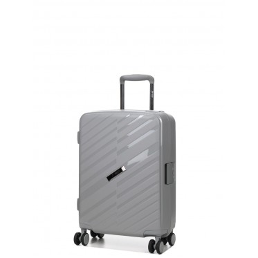 Чемодан малый S полипропилен серый 55х37х20см/33л/3.12кг/Airtex 229