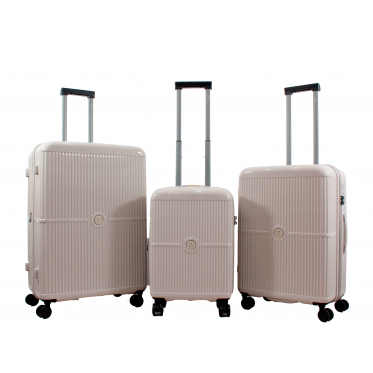 Набір валіз Франція (L M S-3шт) полікарбонат беж./Airtex 747