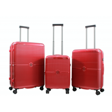 Набір валіз Франція (L M S-3шт) полікарбонат бордо/Airtex 747