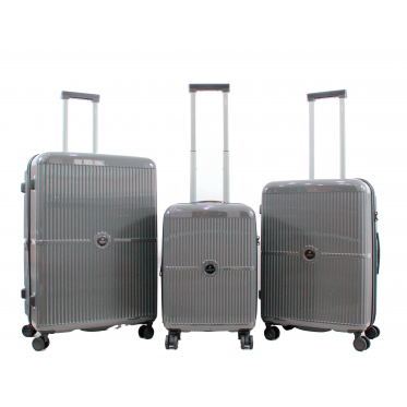 Набір валіз Франція (L M S-3шт) полікарбонат чорний/Airtex 747