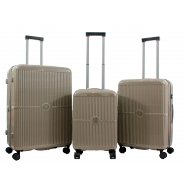 Набір валіз Франція (L M S-3шт) полікарбонат шамп/Airtex 747