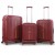 Набір валіз Франція (L M S-3шт) поліпропілен бордо/Airtex 647