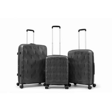 Набор чемоданов Франция (L M S-3шт) полипропилен черный Worldline 295