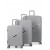 Набор чемоданов Франция (L M S-3шт) полипропилен сёрый/Airtex 229