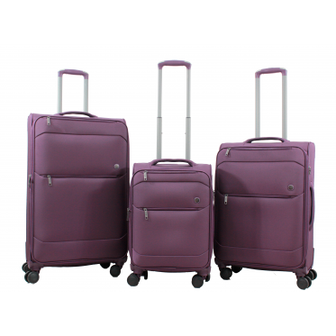 Набор чемоданов Франция (L M S-3шт) ткань фиолет/Airtex 839