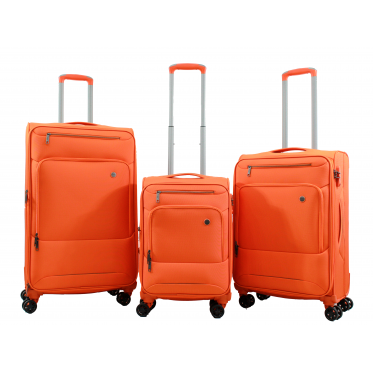 Набір валіз Франція (L M S-3шт) тканина оранж/Airtex 835
