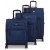 Набір валіз Франція (L M S-3шт) тканина синій/Airtex 6900