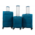 Набір валіз Франція (L M S-3шт) тканина синій/Airtex 835