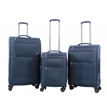 Набор чемоданов Франция (L M S-3шт) ткань синий/Airtex 839