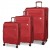 Набор чемоданов Франция (L M S-3шт) ткань красный/Airtex 832