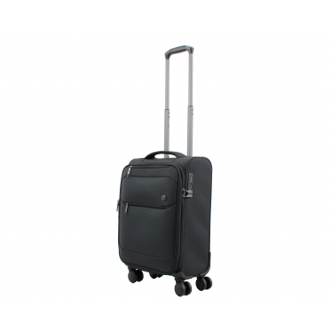 Валіза ручна поклажа S тканина чорний 55х35х22(+5)см/38л/2.7кг/Airtex 839