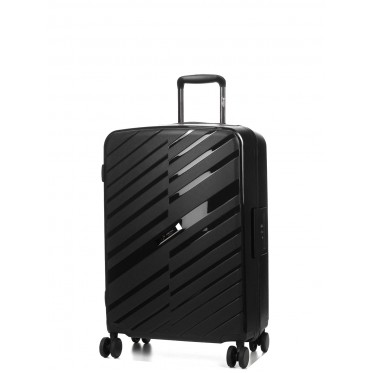 Валіза середня M поліпропілен чорна 67х43х25см/76л/4.2кг/Airtex 229