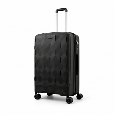 Валіза середня М поліпропілен чорний 65х45х28+3/75л/3.8кг/Worldline295