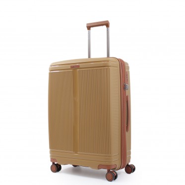 Валіза середня M поліпропілен кава 66х46х27+5/83л/3.6кг/Airtex 247