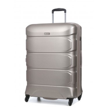 Валіза велика L полікарбонат шампань 76х53х30+4/128л/4.6кг/Airtex 748