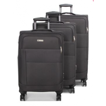 Набор чемоданов Франция (L M S-3шт) ткань серый/Worldline 620
