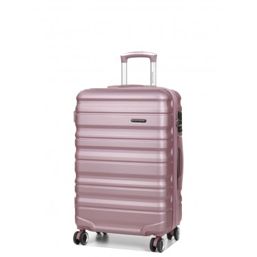 Валіза Франція середня M рожева 66х43х26(+5)см/75л/3.7кг/Worldline 628